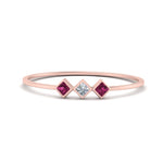 Load image into Gallery viewer, princess-3-stone-tiny-stackable-rings-with-pink-sapphire-in-rose-gold-FD9395PRRGSADRPI-NL-RG.jpg
