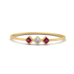 Load image into Gallery viewer, princess-3-stone-tiny-stackable-rings-with-pink-sapphire-in-yellow-gold-FD9395PRRGSADRPI-NL-YG.jpg
