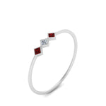 Load image into Gallery viewer, princess-3-stone-tiny-stackable-rings-with-ruby-in-white-gold-FD9395PRRGRUDR-NL-WG.jpg
