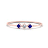 Load image into Gallery viewer, princess-3-stone-tiny-stackable-rings-with-sapphire-in-rose-gold-FD9395PRRGSABL-NL-RG.jpg