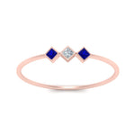 Load image into Gallery viewer, princess-3-stone-tiny-stackable-rings-with-sapphire-in-rose-gold-FD9395PRRGSABL-NL-RG.jpg
