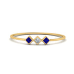 Load image into Gallery viewer, princess-3-stone-tiny-stackable-rings-with-sapphire-in-yellow-gold-FD9395PRRGSABL-NL-YG.jpg
