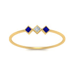 Load image into Gallery viewer, princess-3-stone-tiny-stackable-rings-with-sapphire-in-yellow-gold-FD9395PRRGSABL-NL-YG.jpg
