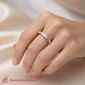 Thumbnail 2 - princess-and-baguette-bar-set-wedding-band-rose-gold-fdwb11342-model
