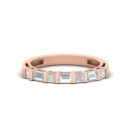 Princess And Baguette Bar Set Wedding Band