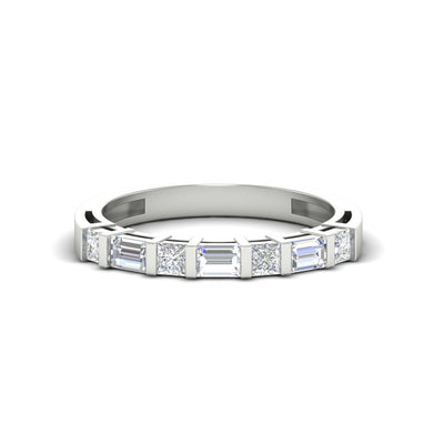 Princess And Baguette Bar Set Wedding Band