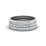 Load image into Gallery viewer, princess-and-round-diamond-womens-wedding-stackable-band-ring-in-18K-white-gold-FD8050B-NL-WG.jpg
