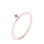 Load image into Gallery viewer, princess-charm-stacking-orange-sapphire-thin-ring-in-rose-gold-FD9392RORGSAOR-NL-RG.jpg
