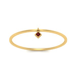 Load image into Gallery viewer, princess-charm-stacking-ruby-thin-ring-in-yellow-gold-FD9392RORGRUDR-NL-YG.jpg

