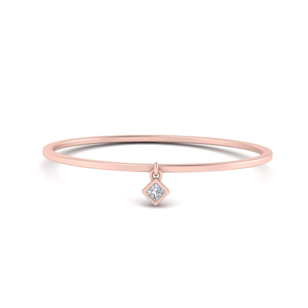 Princess Charm Stacking Thin Ring