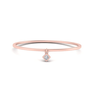 Princess Charm Stacking Thin Ring