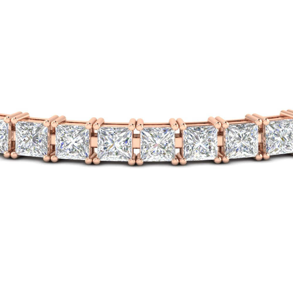 Princess Cut 15 Carat Basket Tennis Bracelet