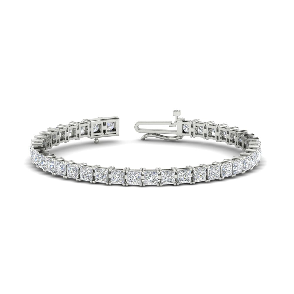Princess Cut 15 Carat Basket Tennis Bracelet