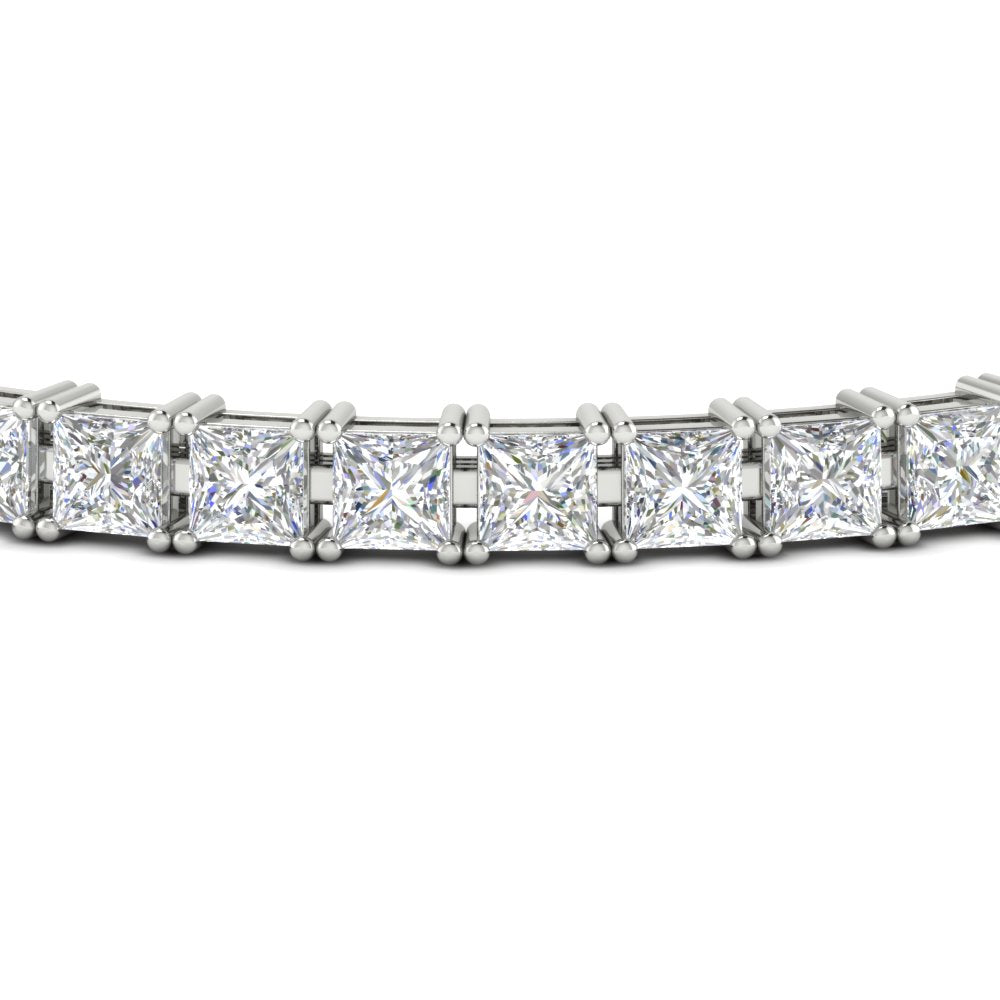 Princess Cut 15 Carat Basket Tennis Bracelet
