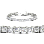 Load image into Gallery viewer, Princess Cut 15 Carat Basket Tennis Bracelet
