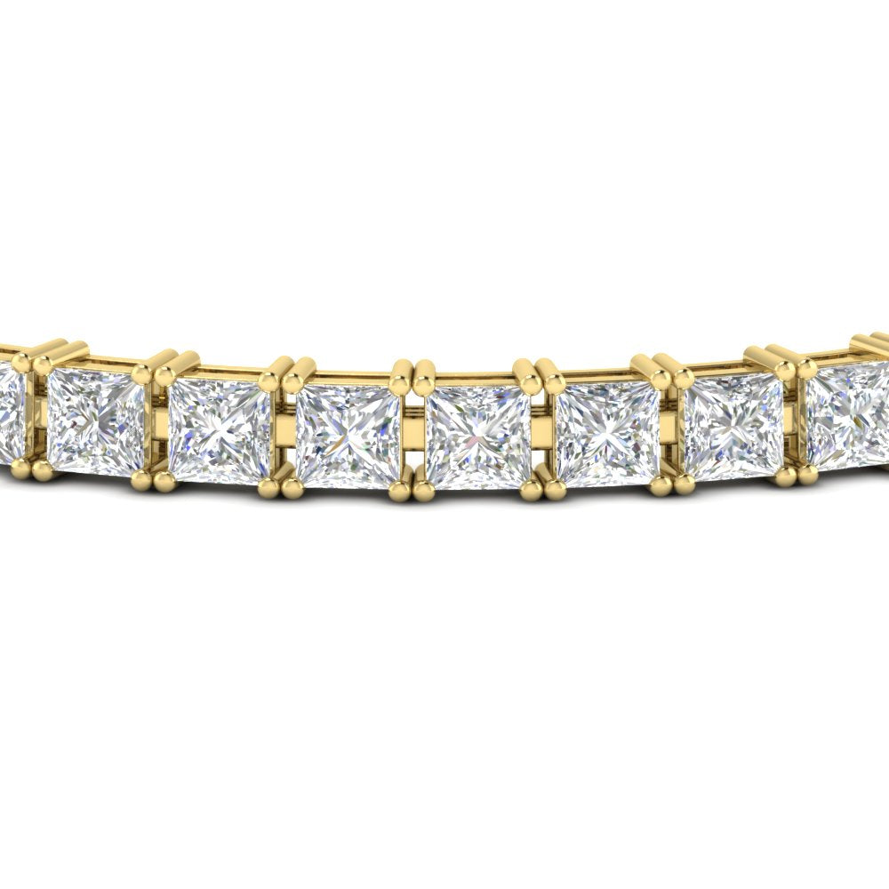 Princess Cut 15 Carat Basket Tennis Bracelet