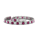 Load image into Gallery viewer, Princess Cut 15 Carat Basket Tennis Bracelet
