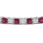 Load image into Gallery viewer, Princess Cut 15 Carat Basket Tennis Bracelet
