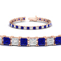 Thumbnail 6 - princess-cut-15-carat-sapphire-basket-tennis-bracelet-in-rose-gold-FDBRC10450PRGSABLANGLE2-15.00CT-NL-RG_f9940a24-0082-46e3-b164-8e9a4adc6e72