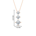 Load image into Gallery viewer, princess-cut-2-carat-3-stone-diamond-necklace-for-women-in-FDPD854ANGLE1-2.00CT-NL-RG

