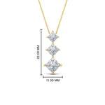 Load image into Gallery viewer, princess-cut-2-carat-3-stone-diamond-necklace-for-women-in-FDPD854ANGLE1-2.00CT-NL-YG
