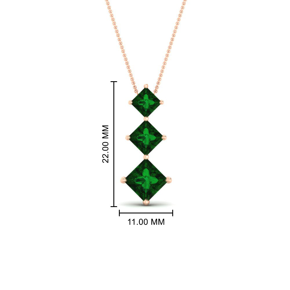 princess-cut-2-carat-3-stone-emerald-necklace-for-women-in-FDPD854GEMGRANGLE1-2.00CT-NL-RG