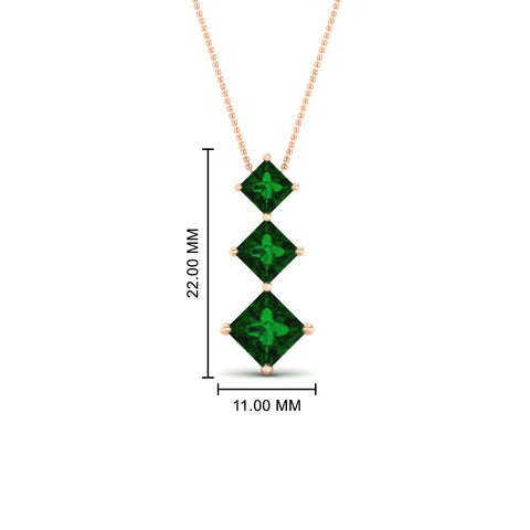 princess-cut-2-carat-3-stone-emerald-necklace-for-women-in-FDPD854GEMGRANGLE1-2.00CT-NL-RG