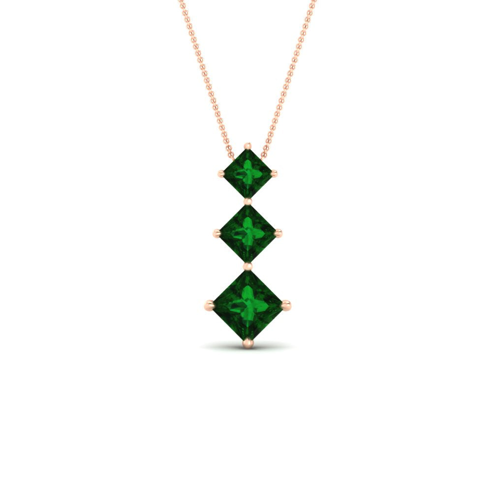 princess-cut-2-carat-3-stone-emerald-necklace-for-women-in-FDPD854GEMGRANGLE1-2.00CT-NL-RG