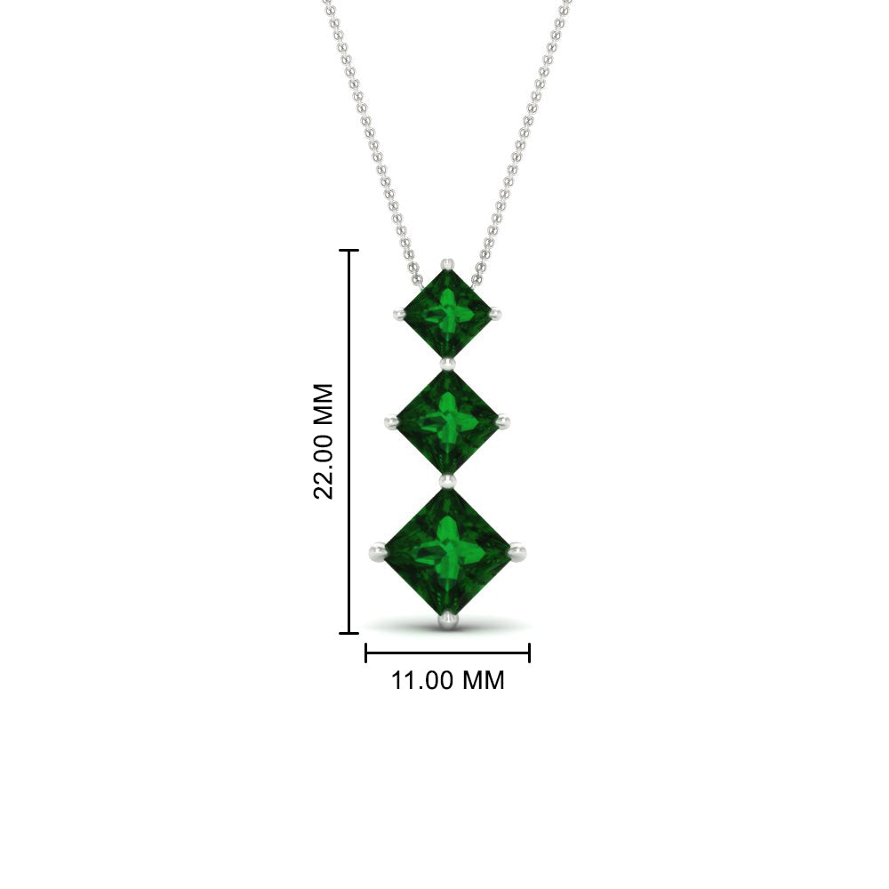 princess-cut-2-carat-3-stone-emerald-necklace-for-women-in-FDPD854GEMGRANGLE1-2.00CT-NL-WG