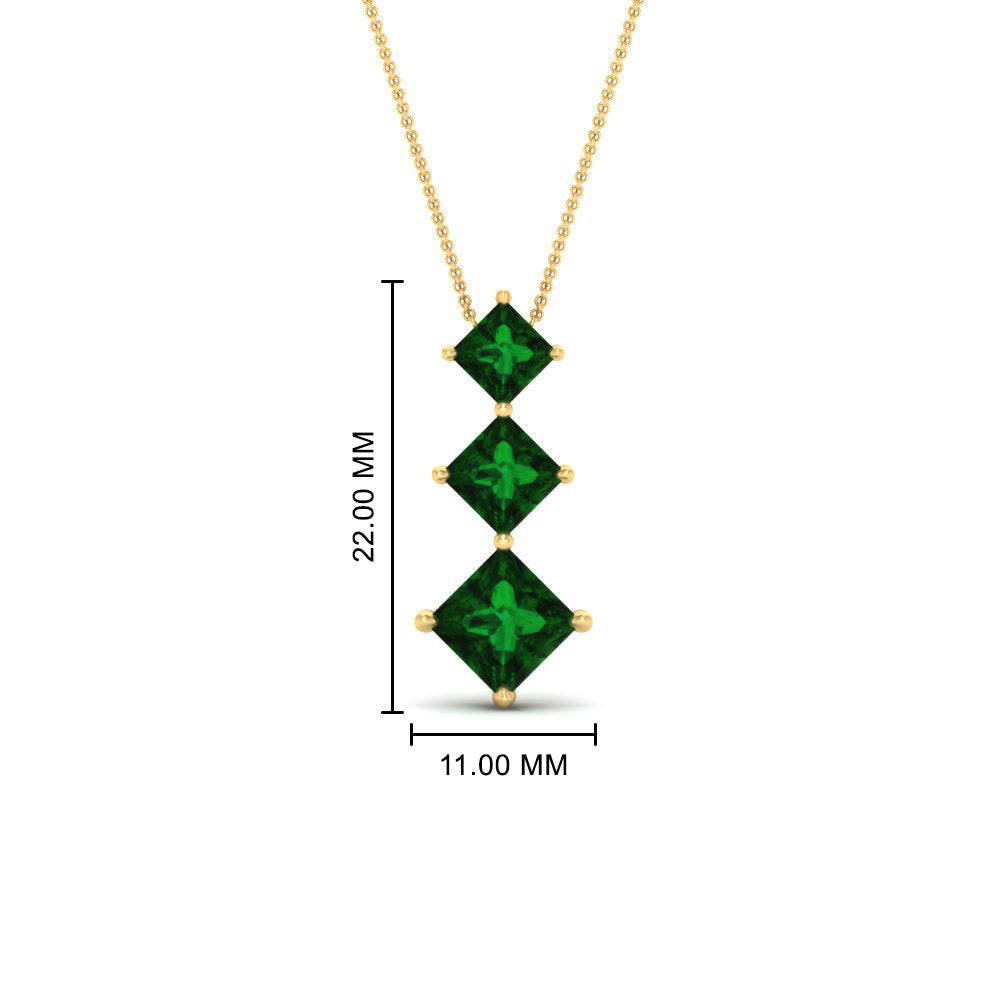 princess-cut-2-carat-3-stone-emerald-necklace-for-women-in-FDPD854GEMGRANGLE1-2.00CT-NL-YG
