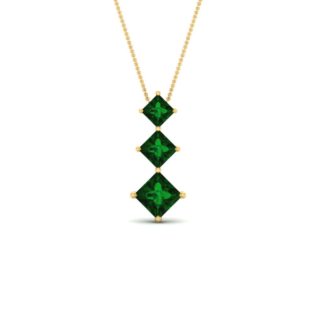 princess-cut-2-carat-3-stone-emerald-necklace-for-women-in-FDPD854GEMGRANGLE1-2.00CT-NL-YG
