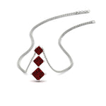 Load image into Gallery viewer, princess-cut-2-carat-3-stone-ruby-necklace-for-women-in-FDPD854GRUDRANGLE1-2.00CT-NL-WG
