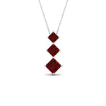 Load image into Gallery viewer, princess-cut-2-carat-3-stone-ruby-necklace-for-women-in-FDPD854GRUDRANGLE1-2.00CT-NL-WG
