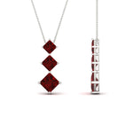 Load image into Gallery viewer, princess-cut-2-carat-3-stone-ruby-necklace-for-women-in-FDPD854GRUDRANGLE1-2.00CT-NL-WG
