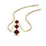 Load image into Gallery viewer, princess-cut-2-carat-3-stone-ruby-necklace-for-women-in-FDPD854GRUDRANGLE1-2.00CT-NL-YG
