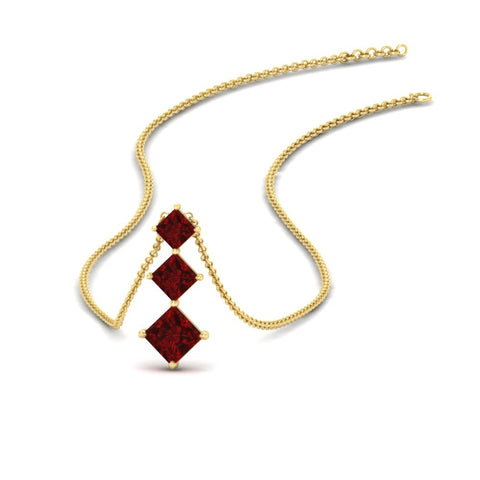 princess-cut-2-carat-3-stone-ruby-necklace-for-women-in-FDPD854GRUDRANGLE1-2.00CT-NL-YG