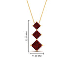 Load image into Gallery viewer, princess-cut-2-carat-3-stone-ruby-necklace-for-women-in-FDPD854GRUDRANGLE1-2.00CT-NL-YG
