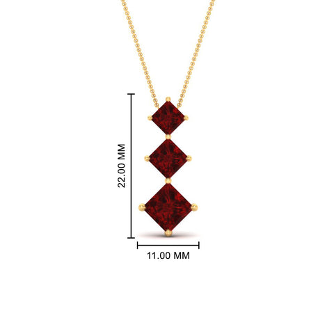 princess-cut-2-carat-3-stone-ruby-necklace-for-women-in-FDPD854GRUDRANGLE1-2.00CT-NL-YG