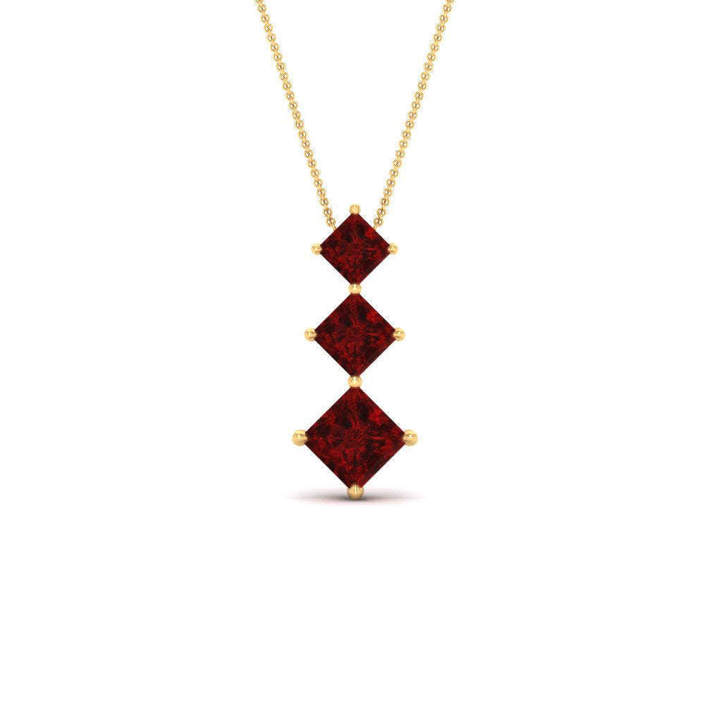 princess-cut-2-carat-3-stone-ruby-necklace-for-women-in-FDPD854GRUDRANGLE1-2.00CT-NL-YG