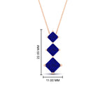 Load image into Gallery viewer, princess-cut-2-carat-3-stone-sapphire-necklace-for-women-in-FDPD854GSABLANGLE1-2.00CT-NL-RG
