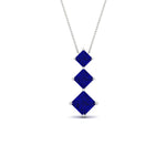 Load image into Gallery viewer, princess-cut-2-carat-3-stone-sapphire-necklace-for-women-in-FDPD854GSABLANGLE1-2.00CT-NL-WG
