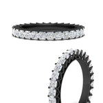 Load image into Gallery viewer, princess-cut-3-carat-eternity-diamond-black-wedding-band-in-black-gold-FD10247PRBANGLE3-3.00CT-NL-BG
