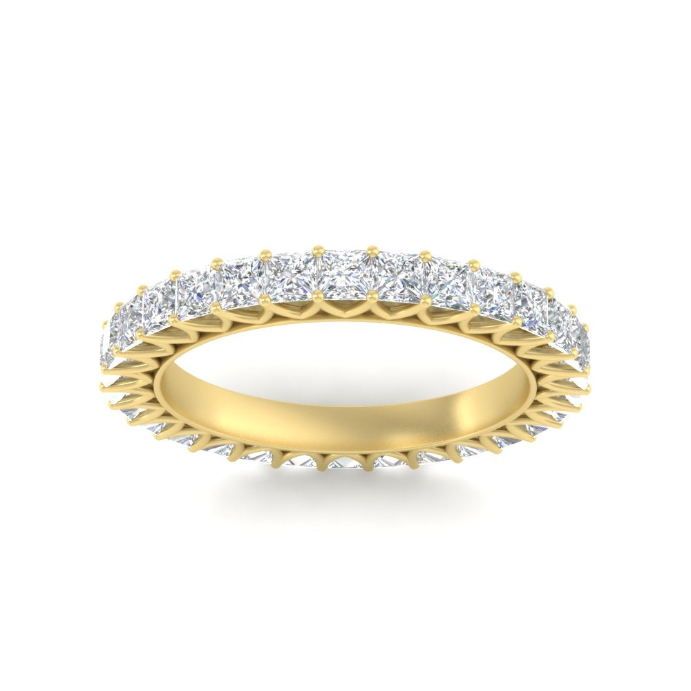 princess-cut-3-carat-eternity-diamond-wedding-band-in-yellow-gold-FD10247PRBANGLE5-3.00CT-NL-YG