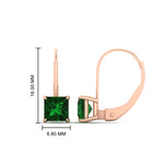 Load image into Gallery viewer, princess-cut-3-ctw.-emerald-lever-back-stud-earrings-in-rose-gold-FDEAR9225OVGEMGR-3.00CT-NL-RG
