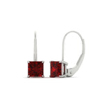 Load image into Gallery viewer, princess-cut-3-ctw.-ruby-lever-back-stud-earrings-in-white-gold-FDEAR9225OVGRUDR-3.00CT-NL-WG
