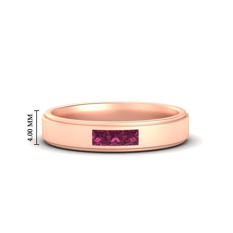 princess-cut-3-stone-pink-sapphire-mens-wedding-ring-in-rose-gold-fdm10340prgsadrpi-nl-rg-hw