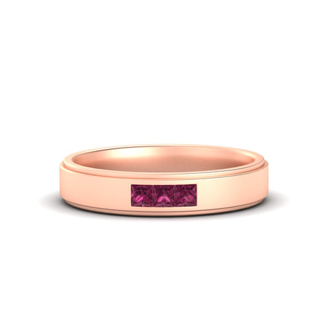 princess-cut-3-stone-pink-sapphire-mens-wedding-ring-in-rose-gold-fdm10340prgsadrpi-nl-rg