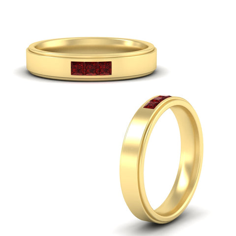 princess-cut-3-stone-ruby-mens-wedding-ring-in-yellow-gold-fdm10340prgrudrangle3-nl-yg