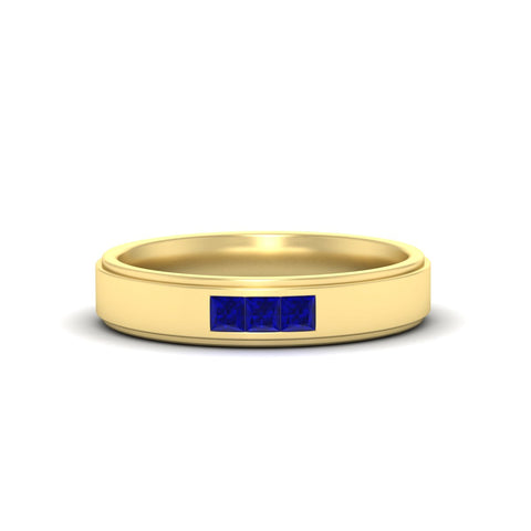 princess-cut-3-stone-sapphire-mens-wedding-ring-in-yellow-gold-fdm10340prgsabl-nl-yg