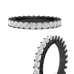 Load image into Gallery viewer, princess-cut-4-carat-diamond-eternity-black-ring-in-black-gold-FD10247PRBANGLE3-4.00CT-NL-BG
